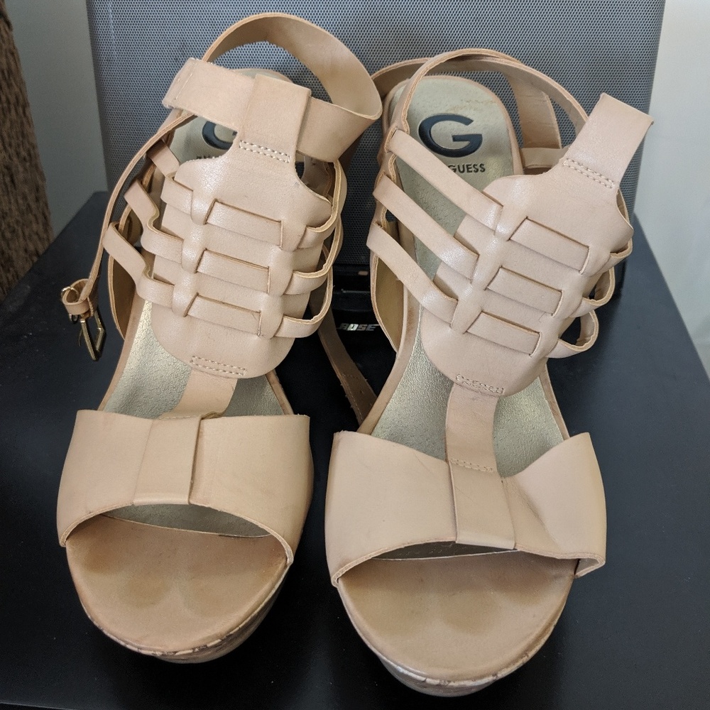 Strappy Guess Wedges